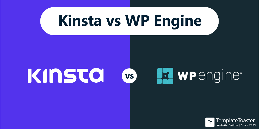 Kinsta vs WP Engine comparison infographic